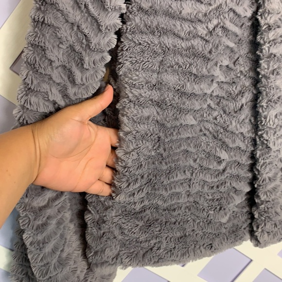 Patagonia Pelage Gray Asymmetrical Fleece Jacket M - Picture 5 of 6